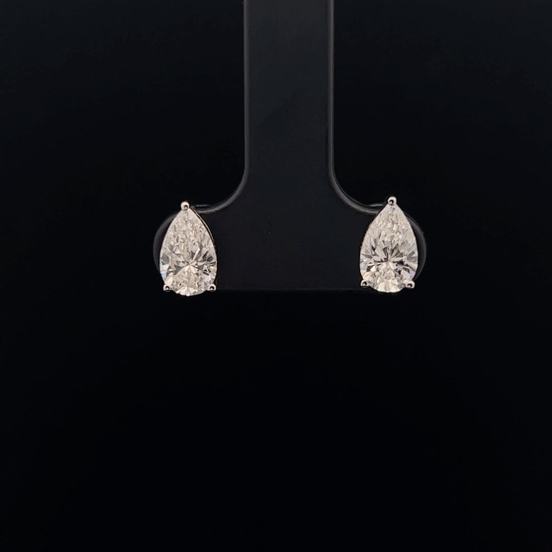 Pear Diamond Stud Earrings