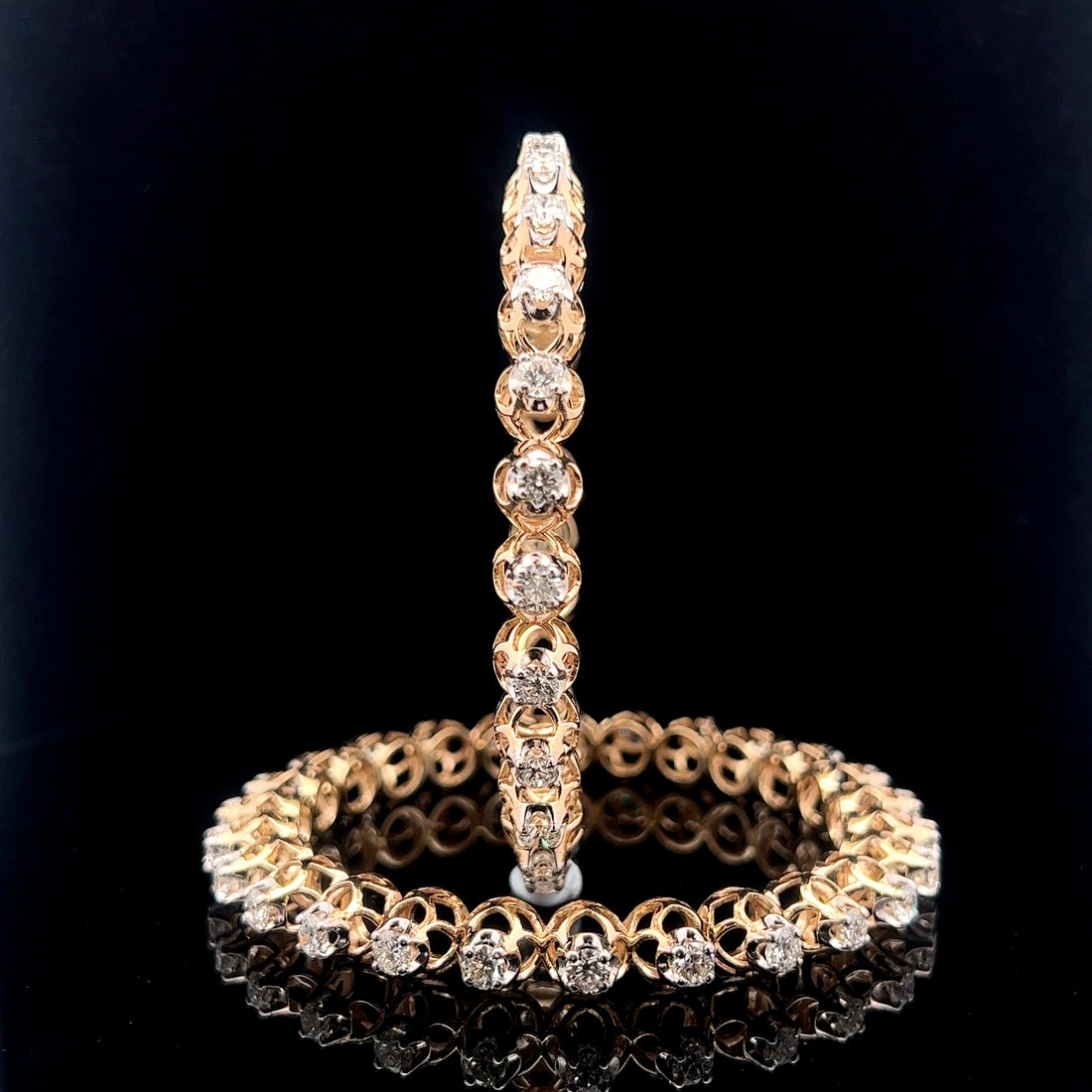 Exquisite 30 Pointer Bangle Pair