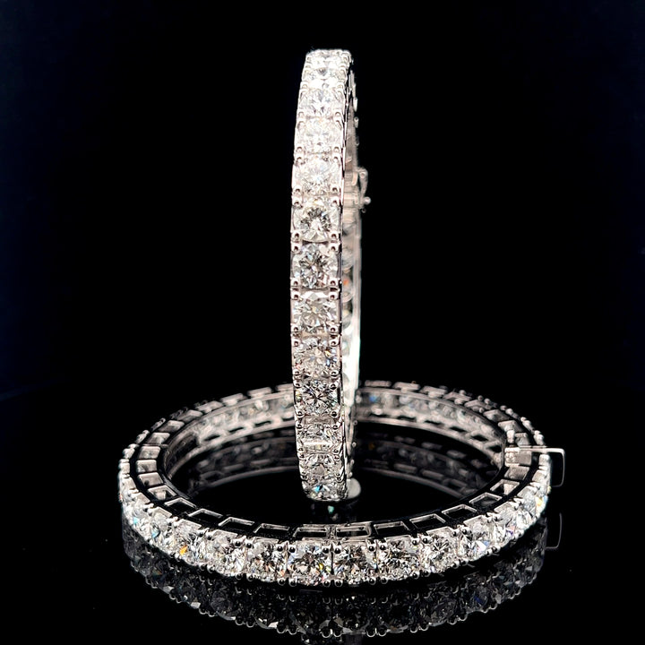 Timeless Elegance: 1.0ct Each Round Diamond Bangles