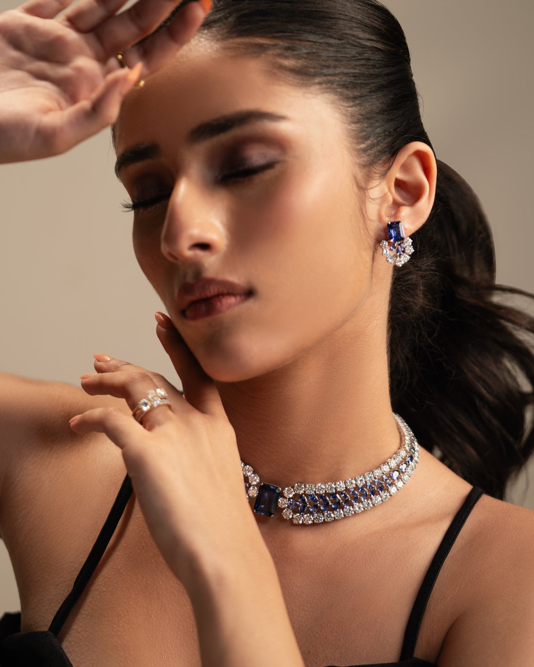 Celestial Halo Necklace and Earrings Set