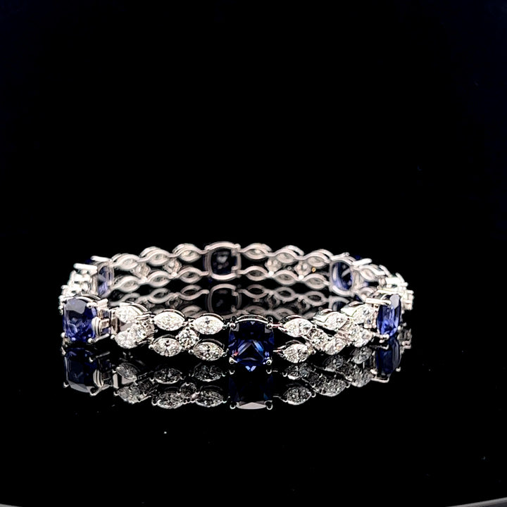 Timeless Sparkle: Marquise & Round Bracelet