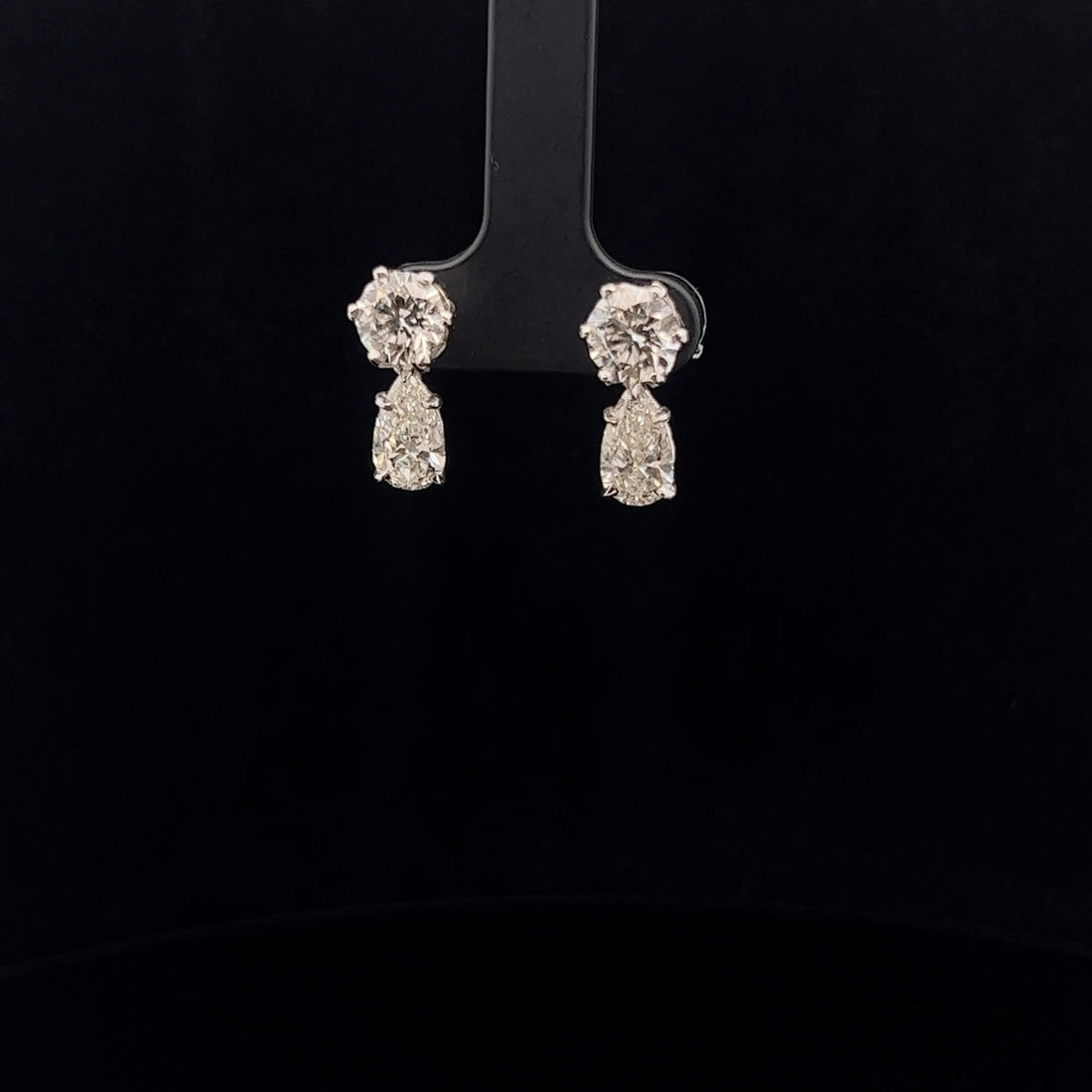 Elegant 2ct Each Diamond Drop Earrings: Classic Design