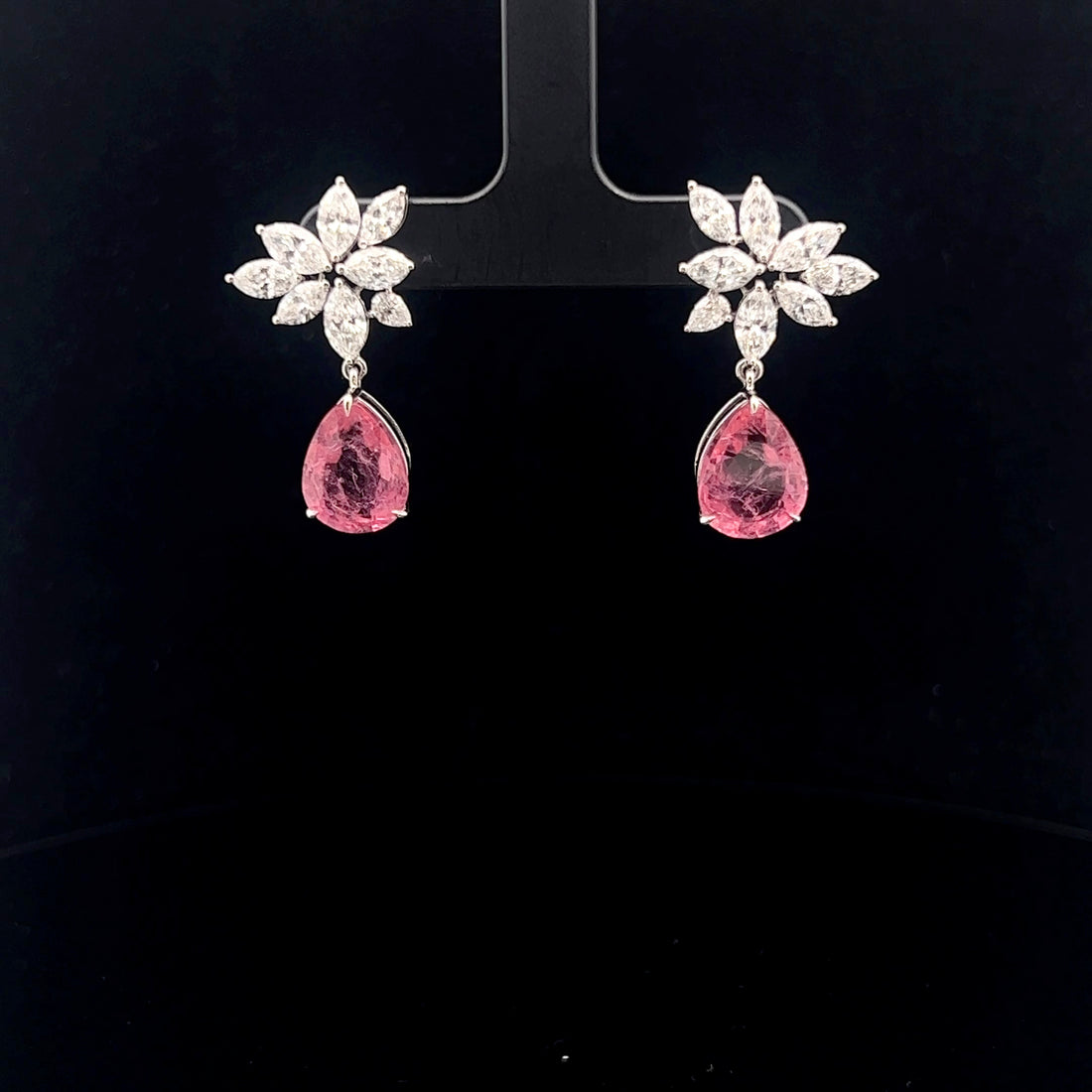 Blush Bloom Drop Earrings: Delicate Pink Elegance
