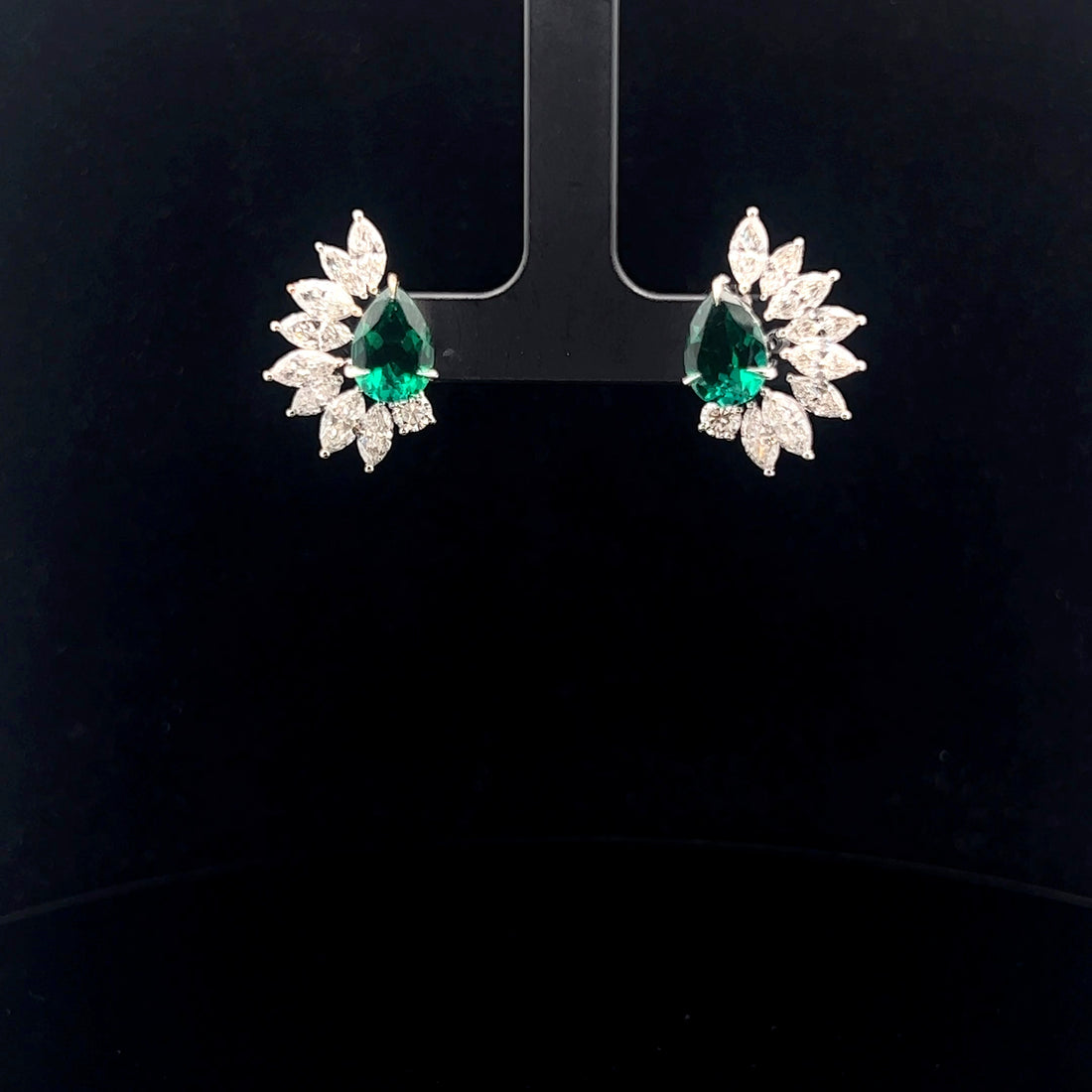 The Art of Petal: Marquise Shaped Floral Stud Earrings