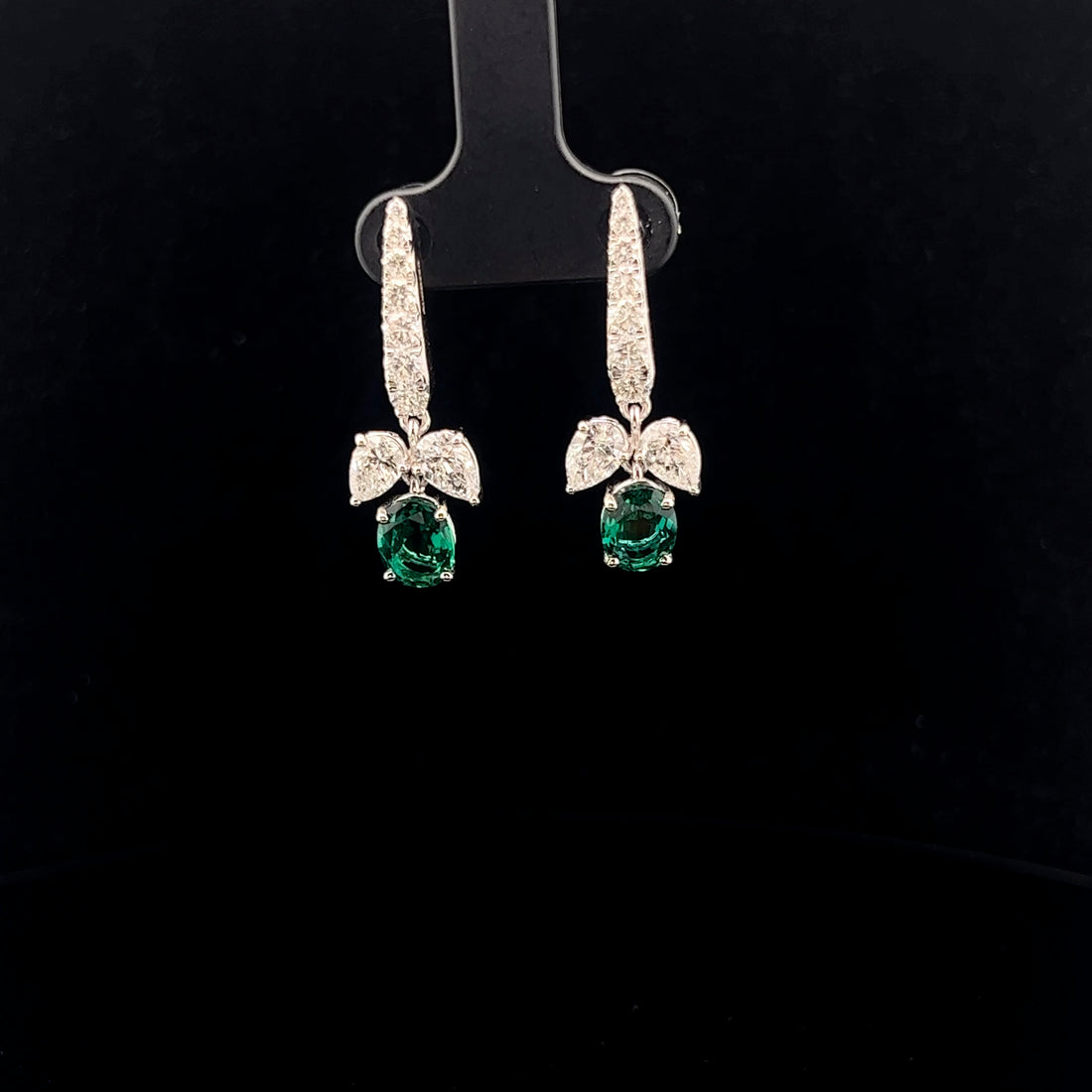 Luxurious Oval Stone Earrings