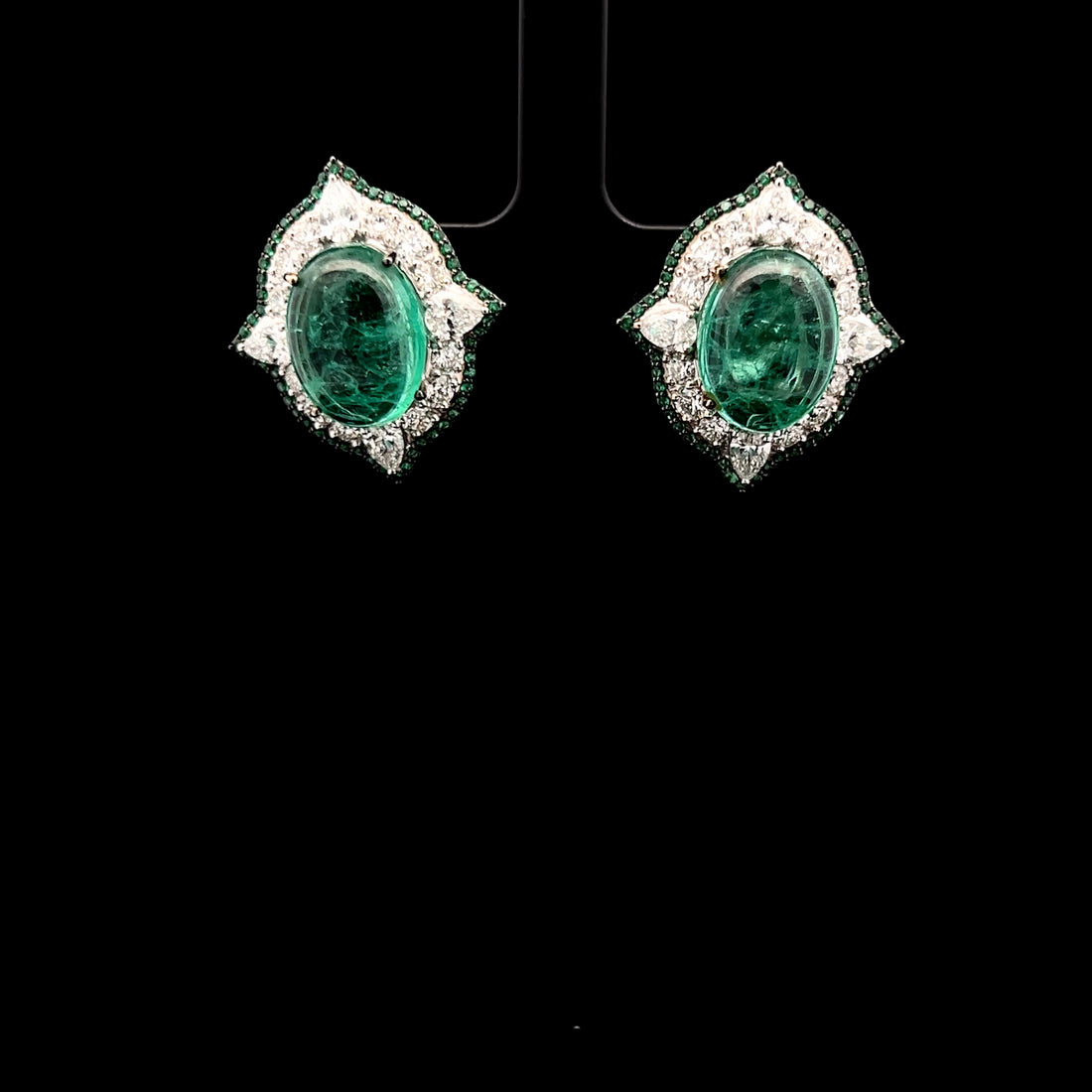 Elegant Emerald and Diamond Earrings