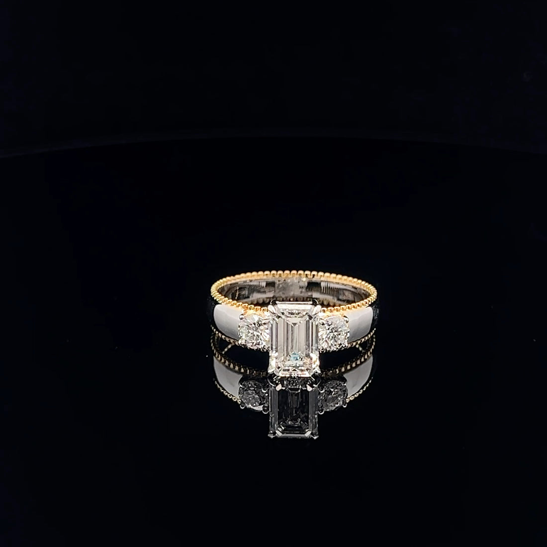 Elegant Diamond Emerald Cut Ring