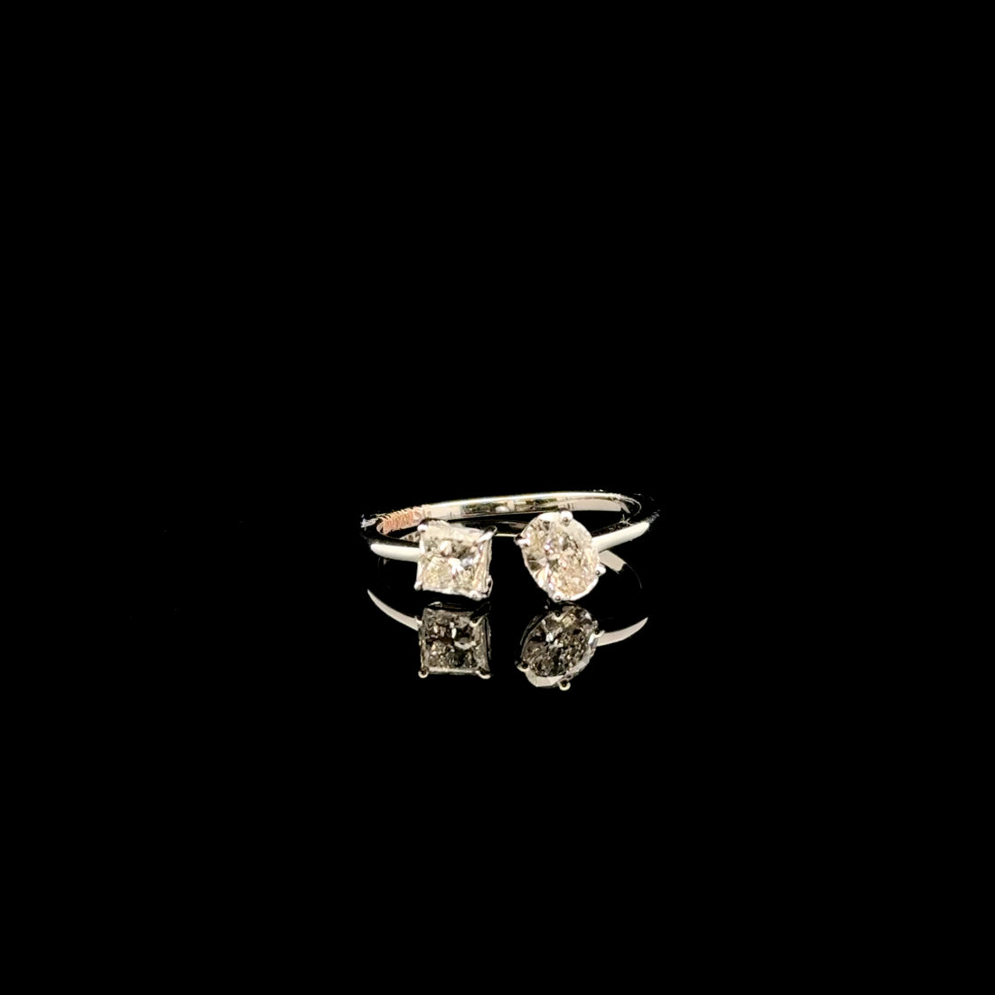 The Oval & Princess Duo: Half Space Diamond Ring