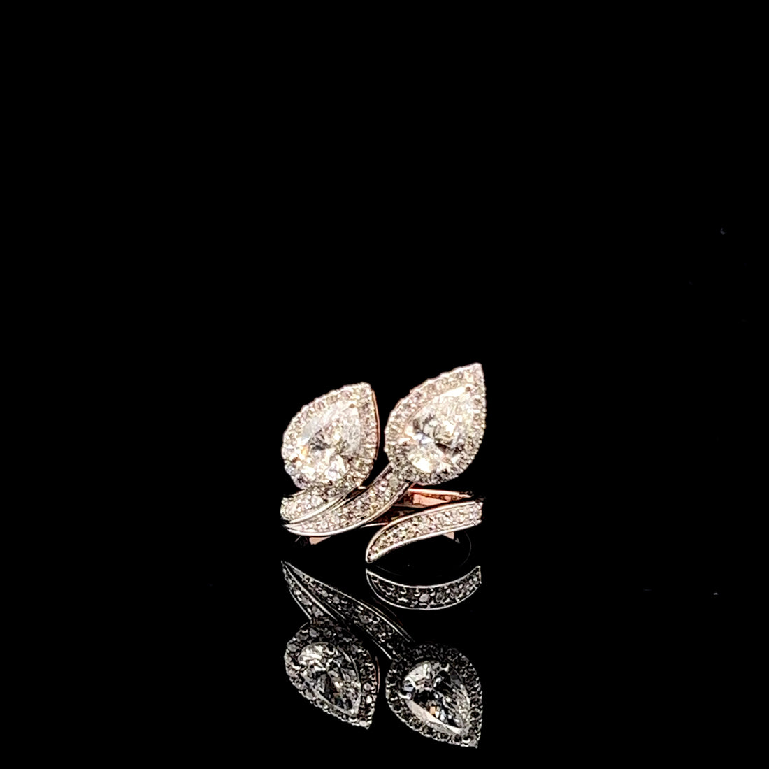 Elegant Pear Cocktail Ring