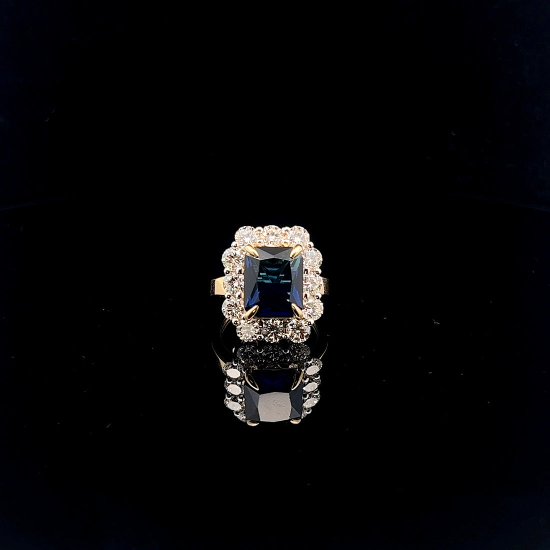 Azure Allure: Captivating Blue Stone Cocktail Ring