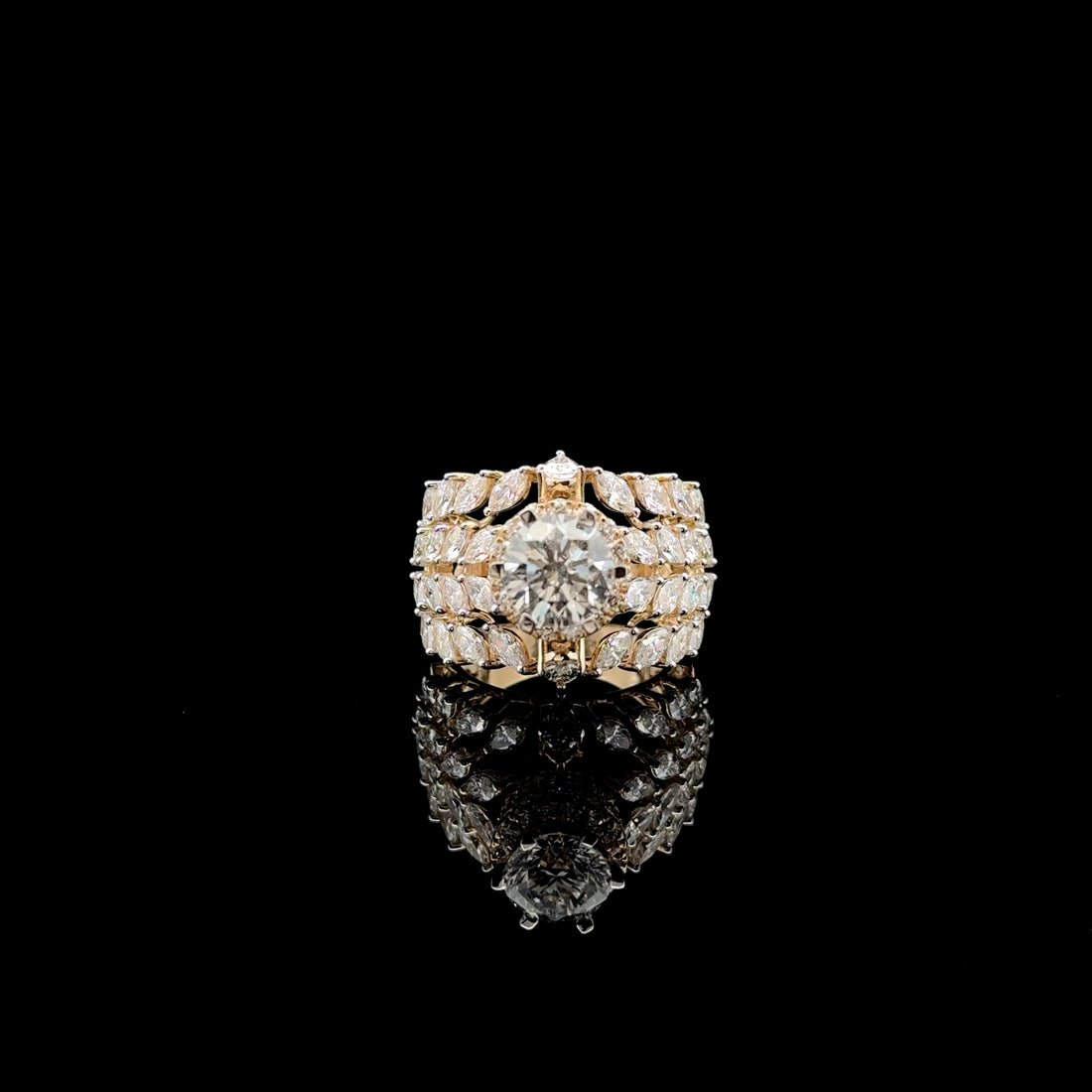 A Statement of Luxury: 2.83ct Diamond Cocktail Ring