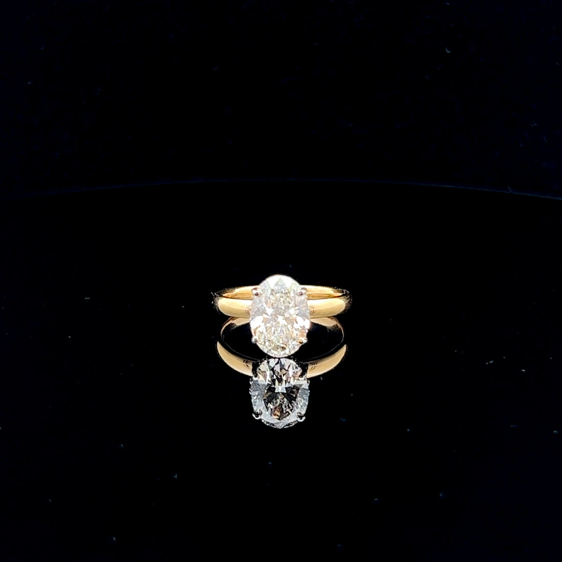 Timeless Elegance: 3.0ct Oval Solitaire Diamond Ring With Hidden Halo