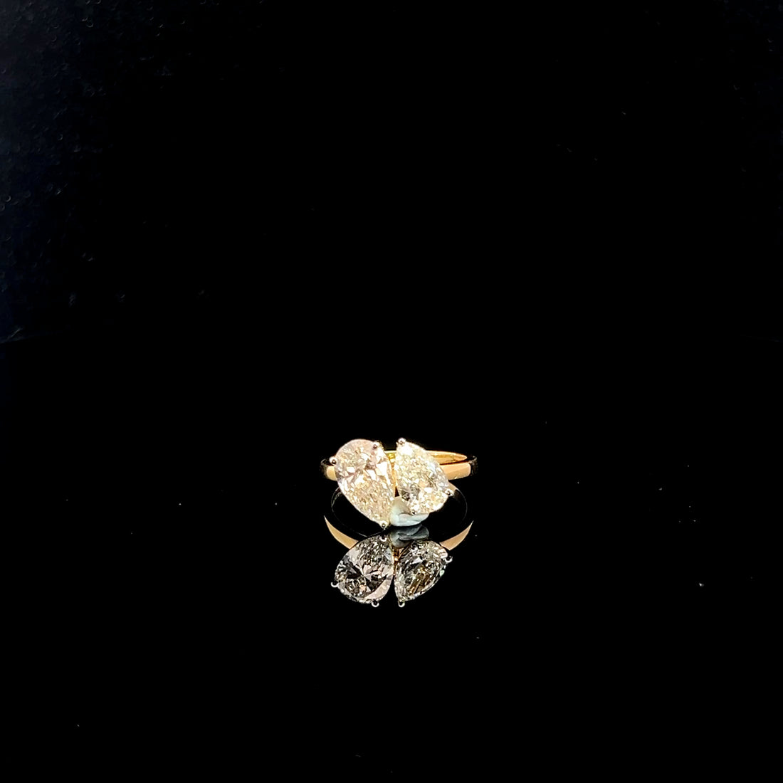 toi et moi Double Pear Engagement Ring