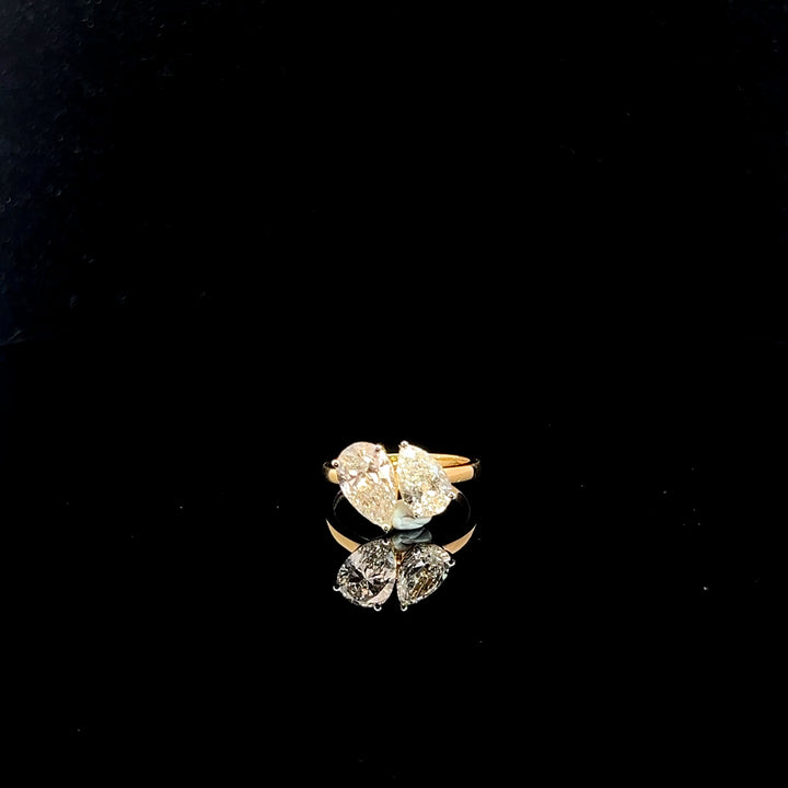 toi et moi Double Pear Engagement Ring