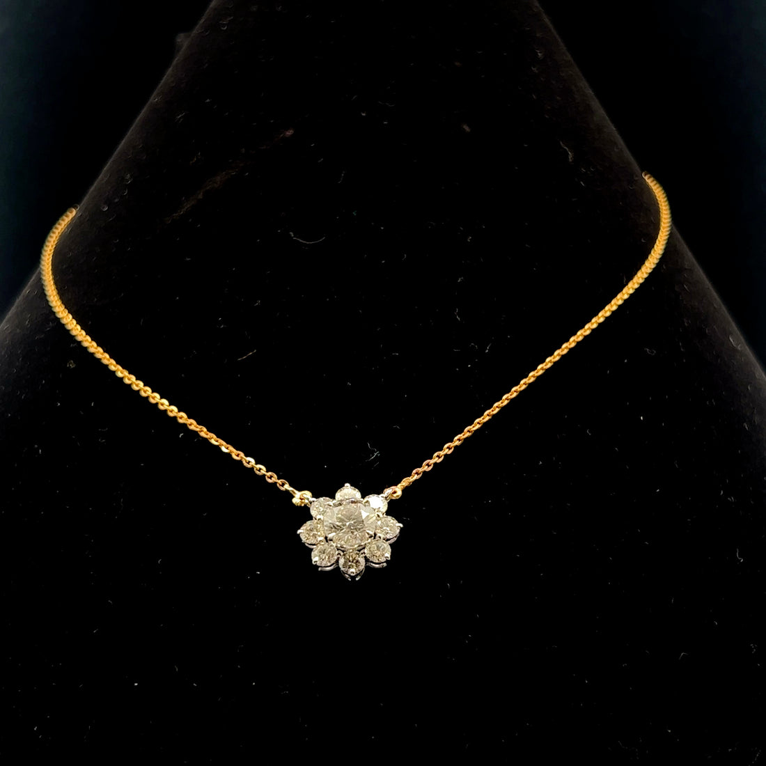 Magnificent Diamond Floral Pendant