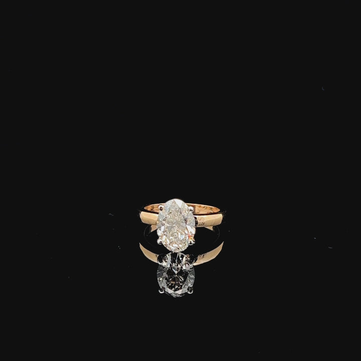 Elegant 3.0ct Oval Solitaire Ring