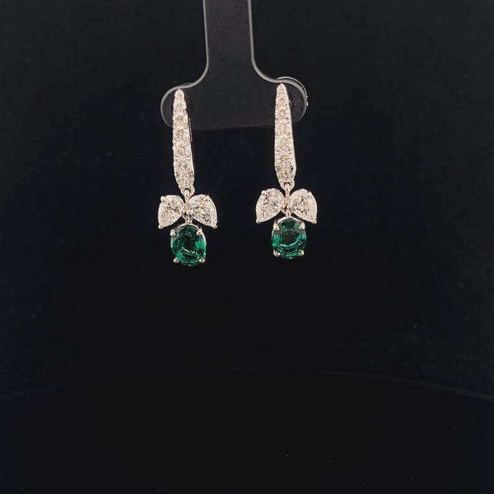 Luxurious Oval Stone Earrings