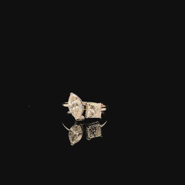 The Marquise & Princess Duo: Half Space Diamond Ring