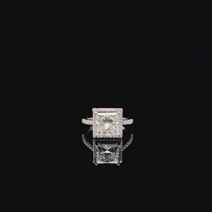 Royal Radiance: 3.00ct Princess Diamond Ring