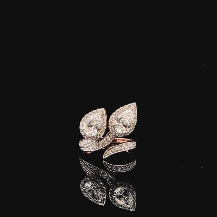 Elegant Pear Cocktail Ring