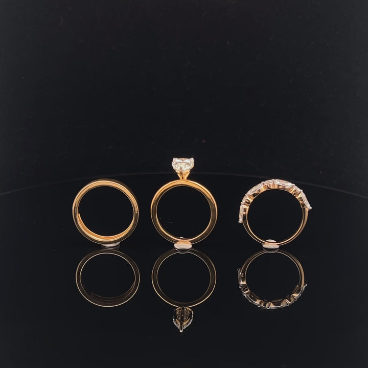 The 2.00ct Pear Stack Ring Set
