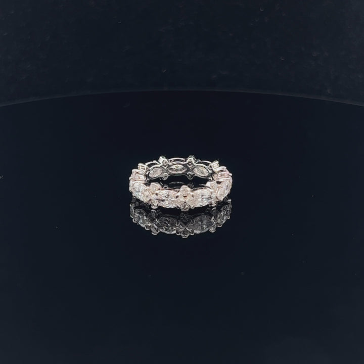 Marquise & Round Eternity: A Harmonious Blend