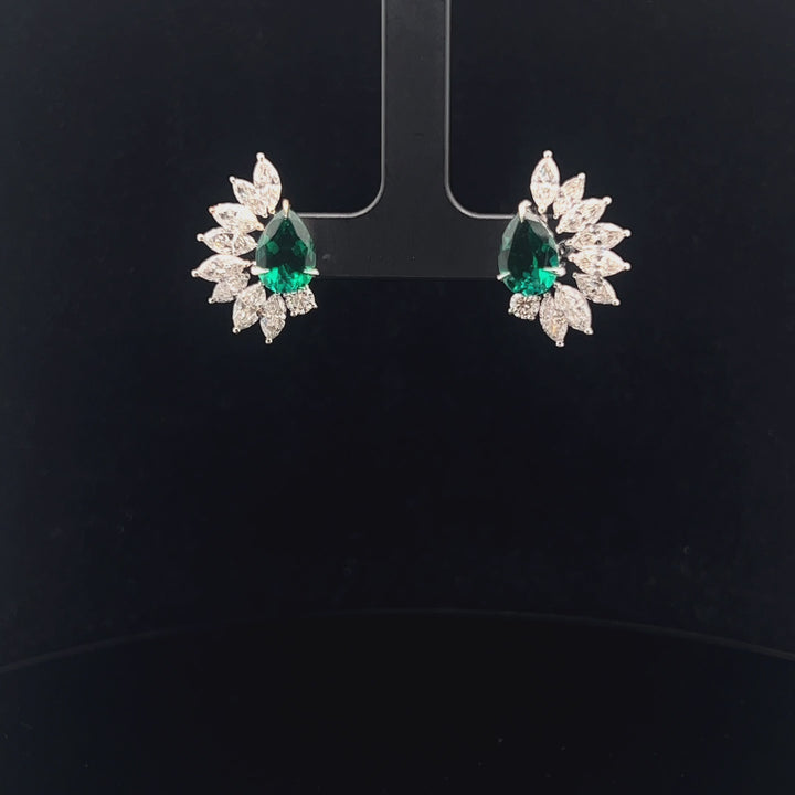 The Art of Petal: Marquise Shaped Floral Stud Earrings