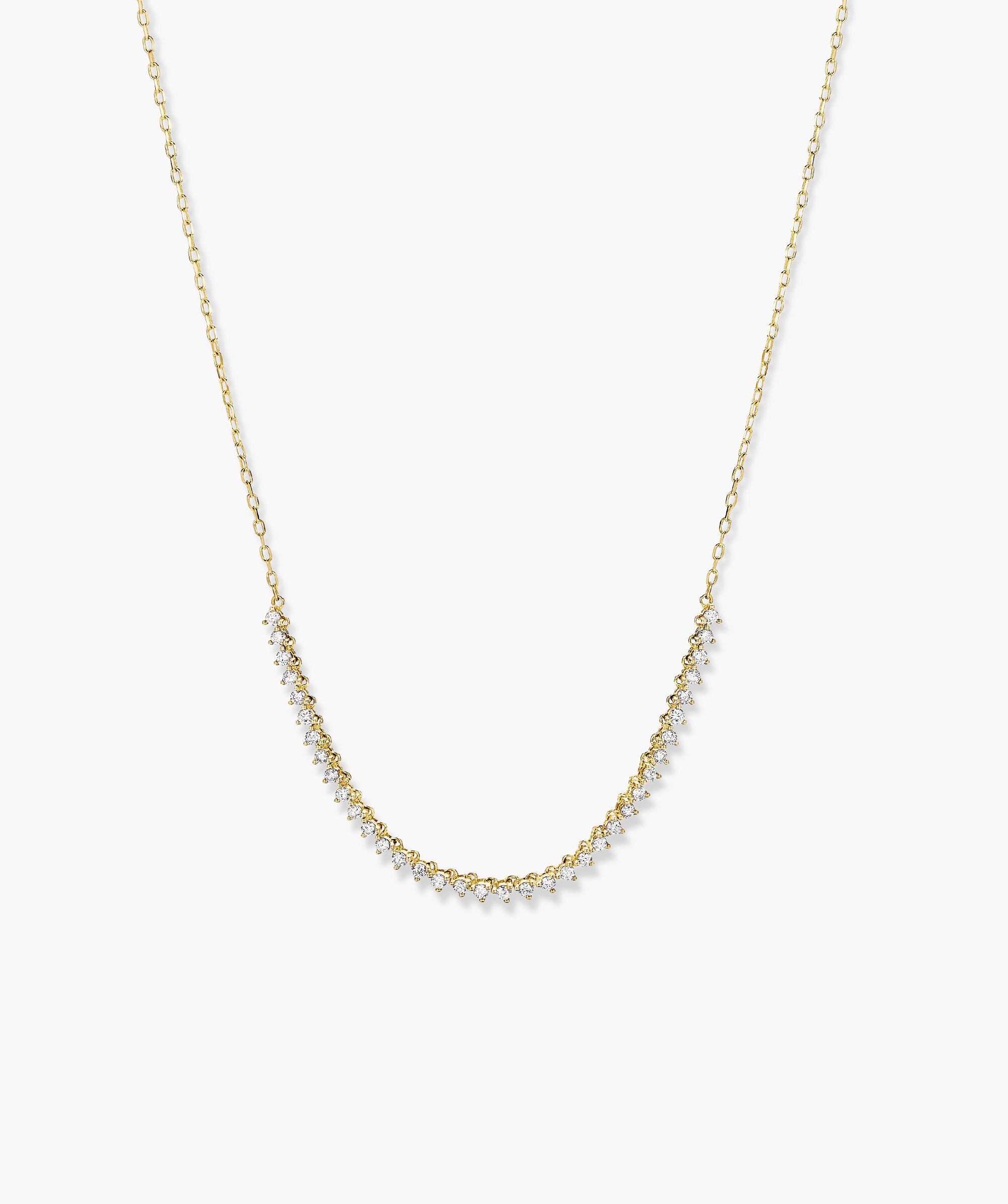 Exquisite Diamond Half Tennis Neckline