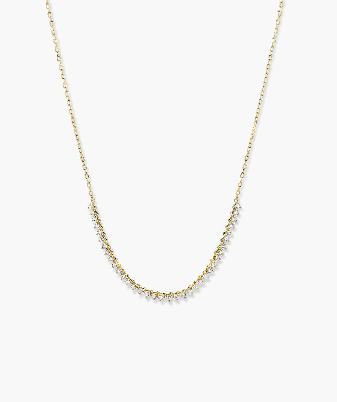 Exquisite Diamond Half Tennis Neckline
