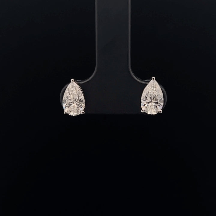 Pear Elegance: 1.00ctw Diamond Stud Earrings