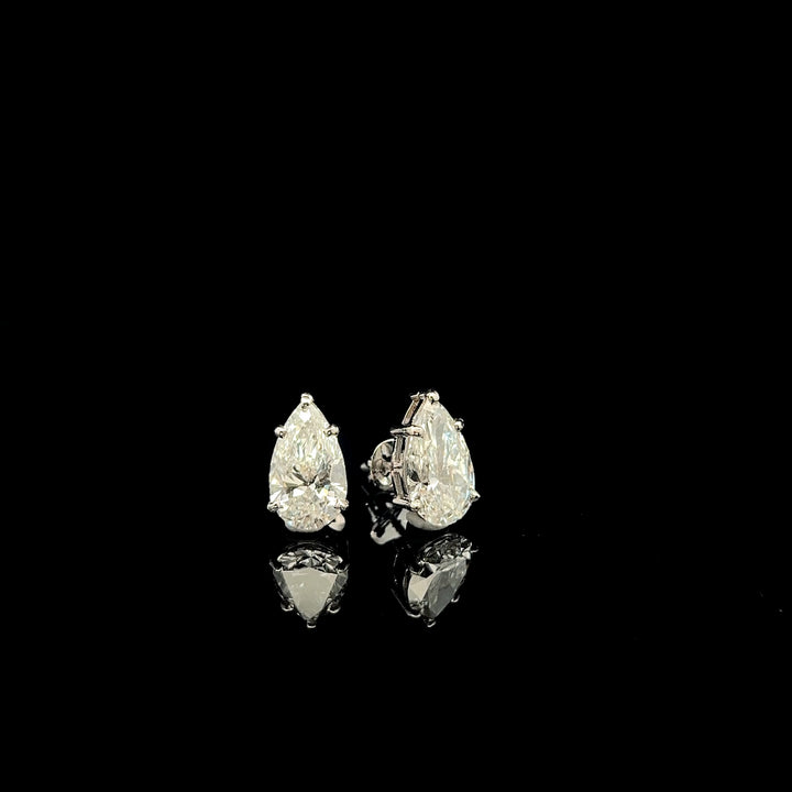7.0ctw Pear Solitaire Studs