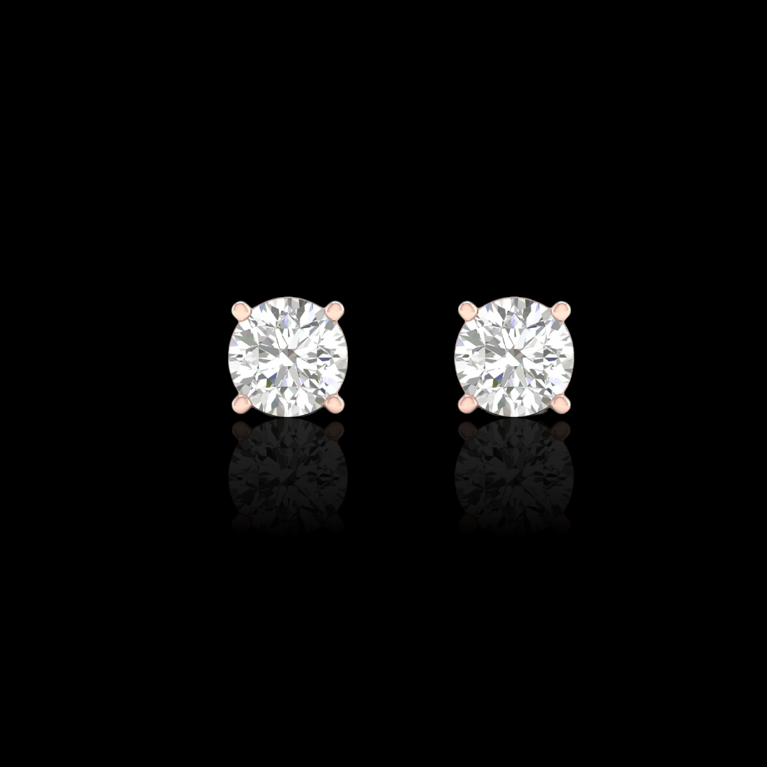 1.0 Ctw Round Solitaire Studs