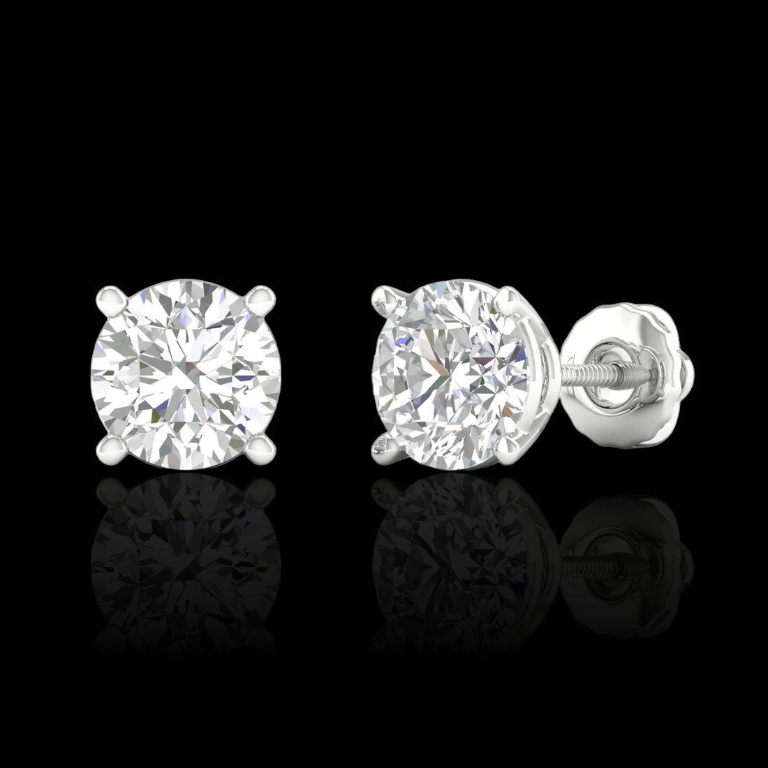 2.0 Ctw Round Solitaire Studs