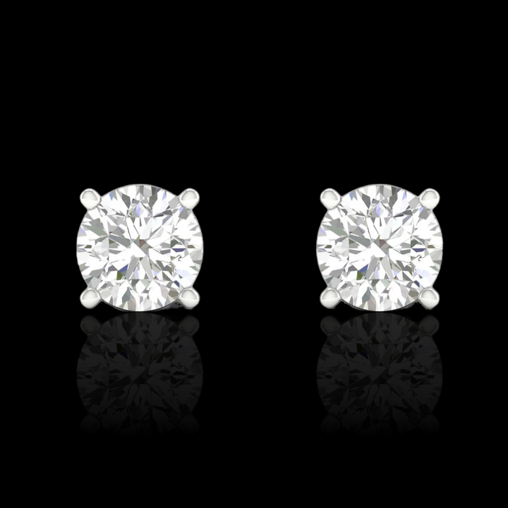 4.0 Ctw Round Solitaire Studs