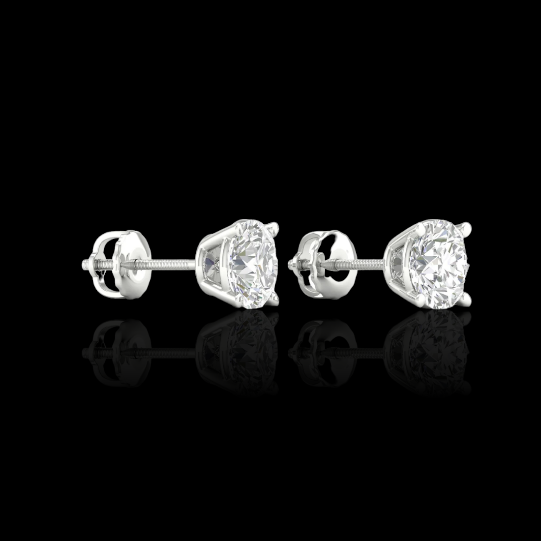 2.0 Ctw Round Solitaire Studs