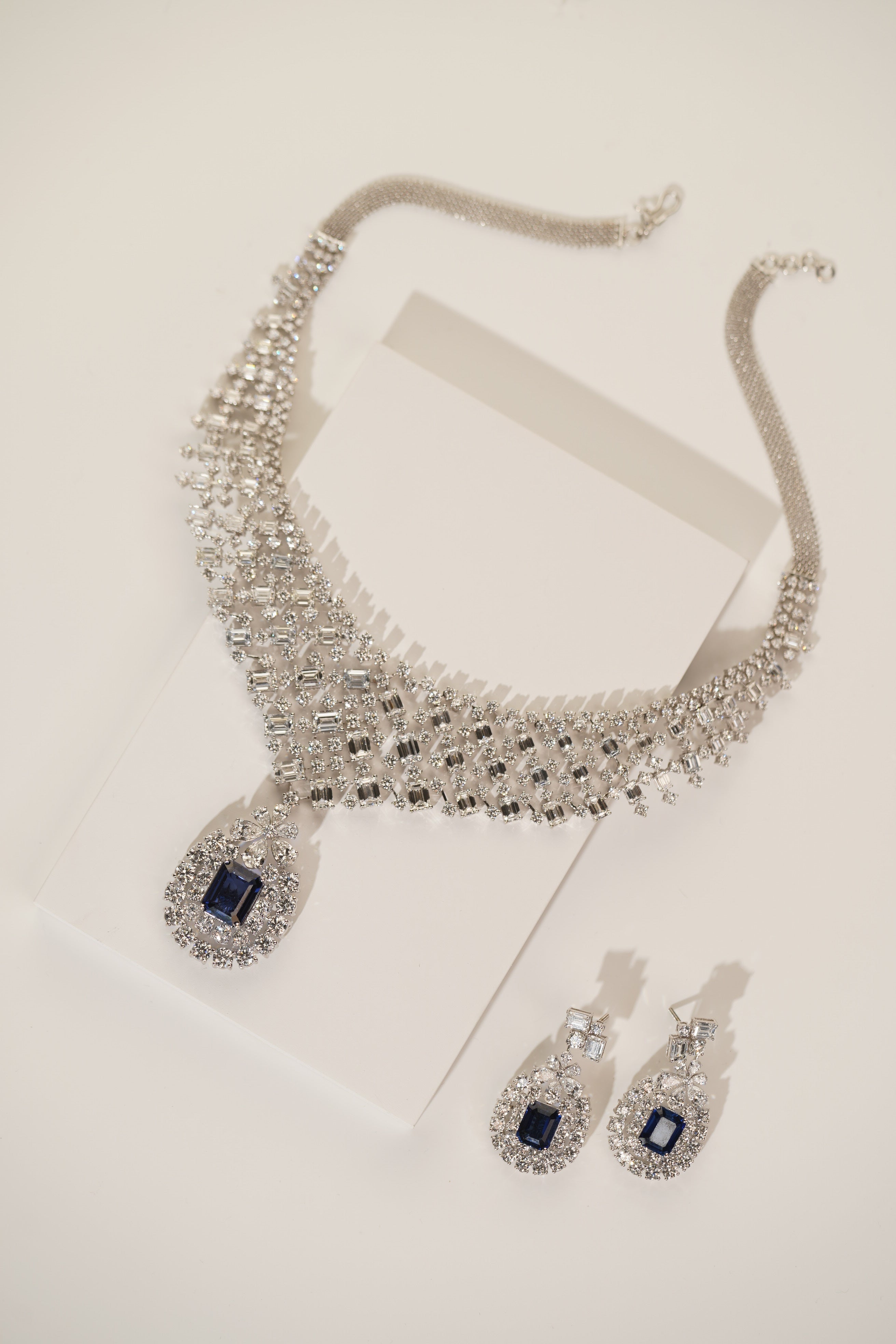 Midnight Majesty – Sapphire & Lab-Grown Diamond Royal Set