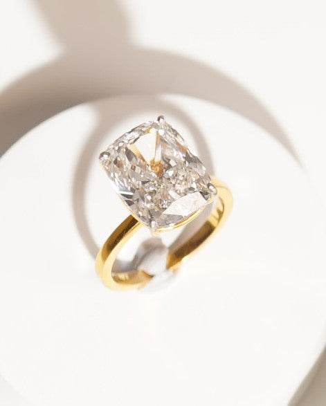 Elegant 10.10ct Cushion Ring