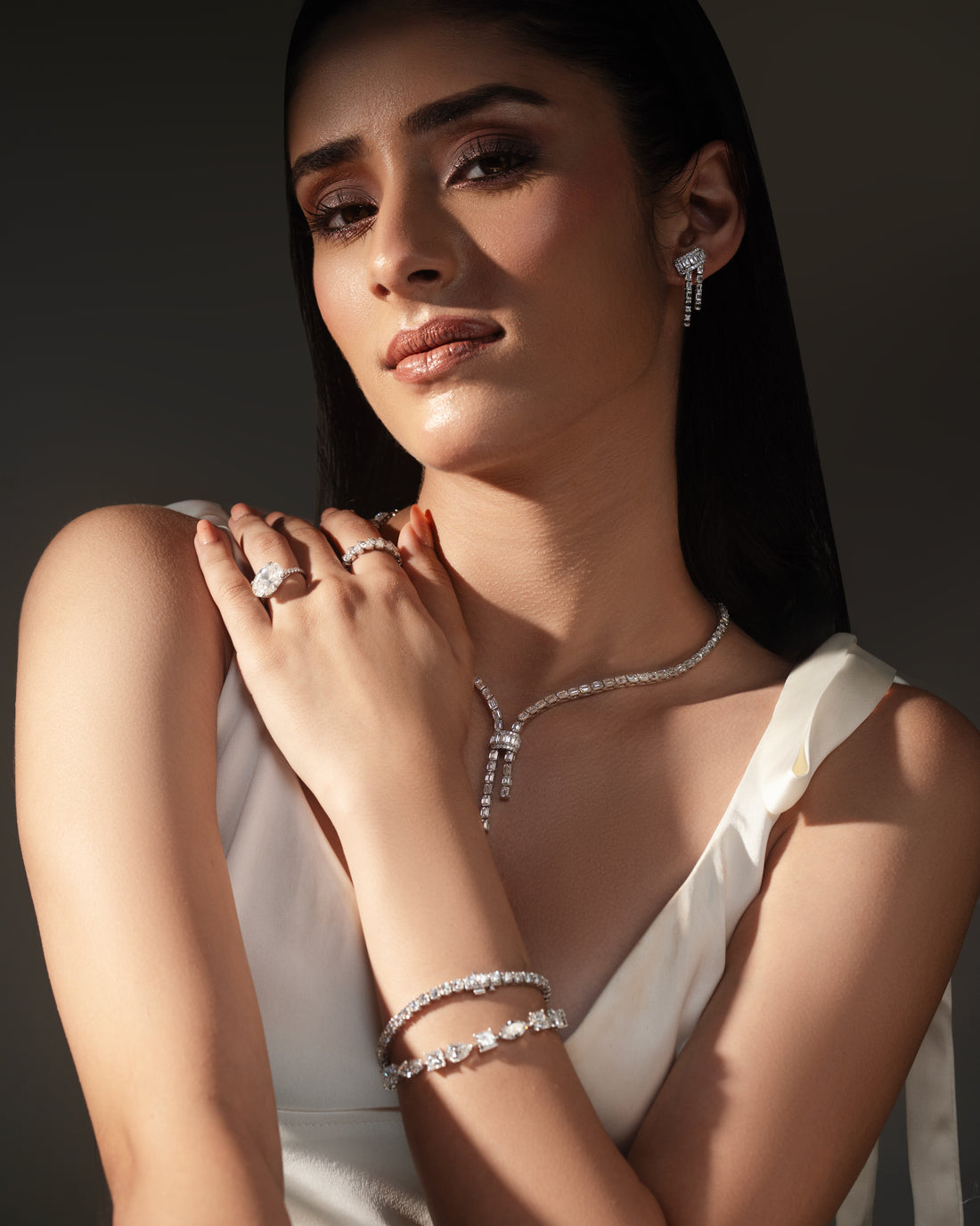 Elegant Mixed Cut Diamond Tennis Bracelet