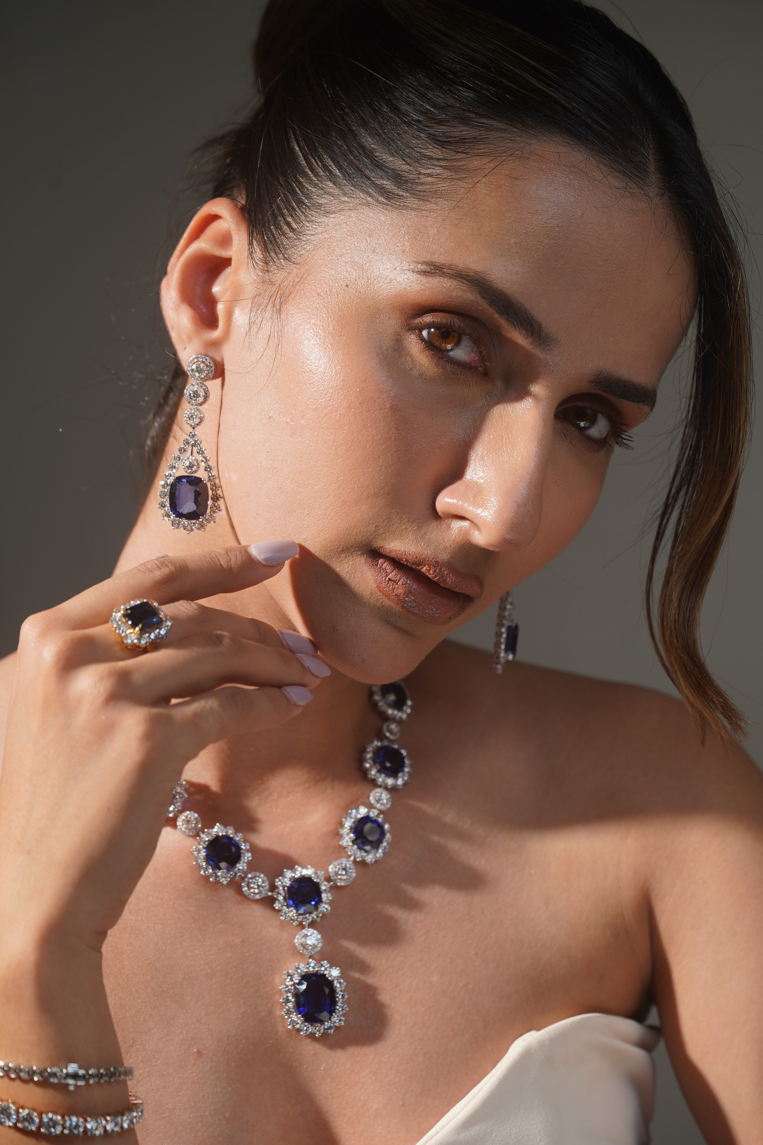 Azure Allure: Captivating Blue Stone Cocktail Ring