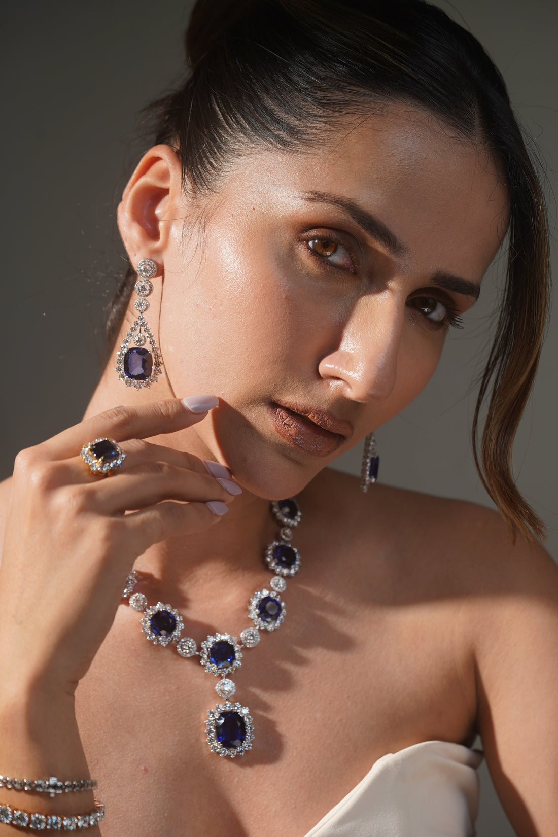 Azure Allure: Captivating Blue Stone Cocktail Ring