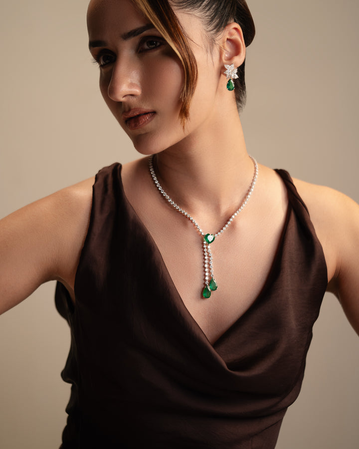 Verdant Grace: The Emerald Bloom Set