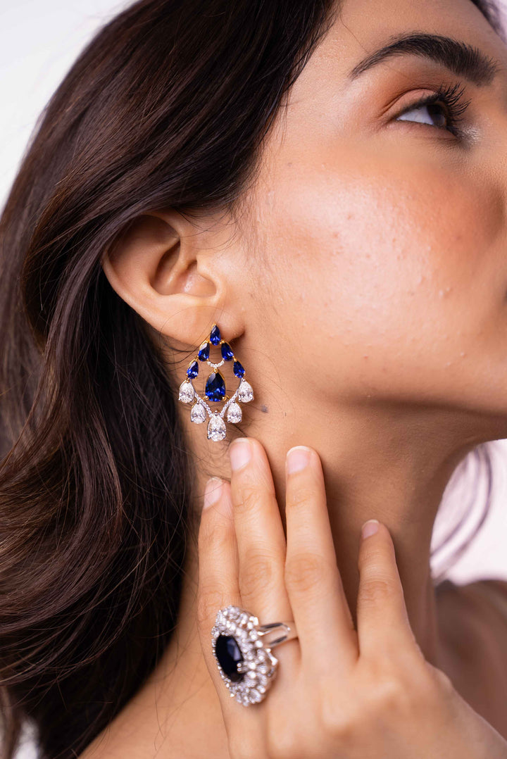 Elegant Sapphire and Diamond Earrings