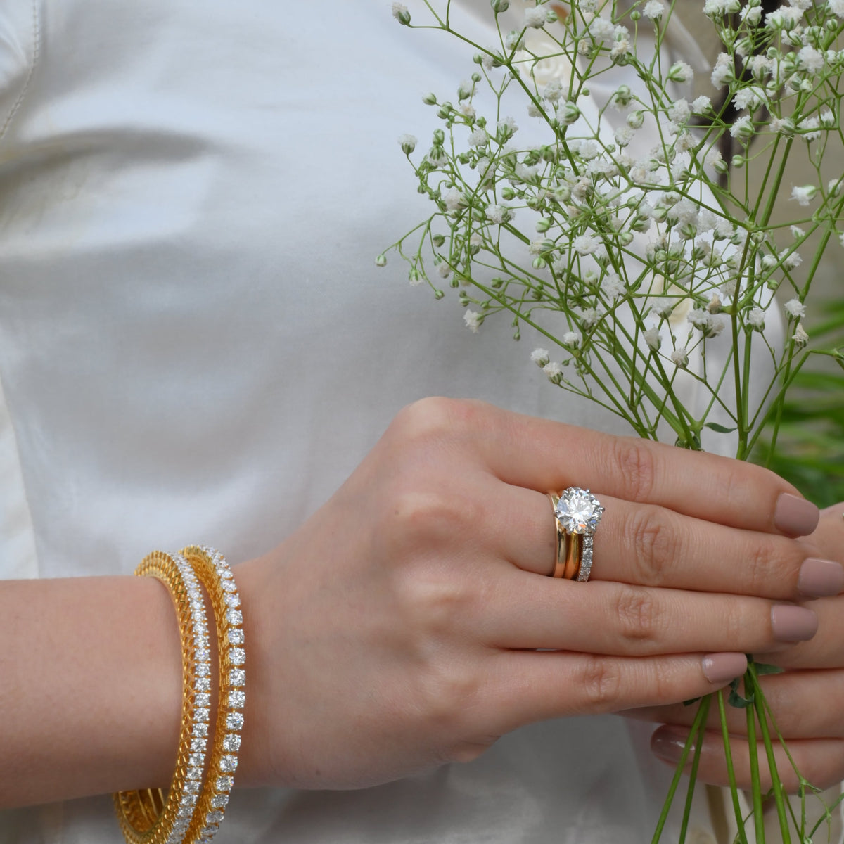 10 Pointer Diamond Bangle Pair – STARDUST DIAMONDS