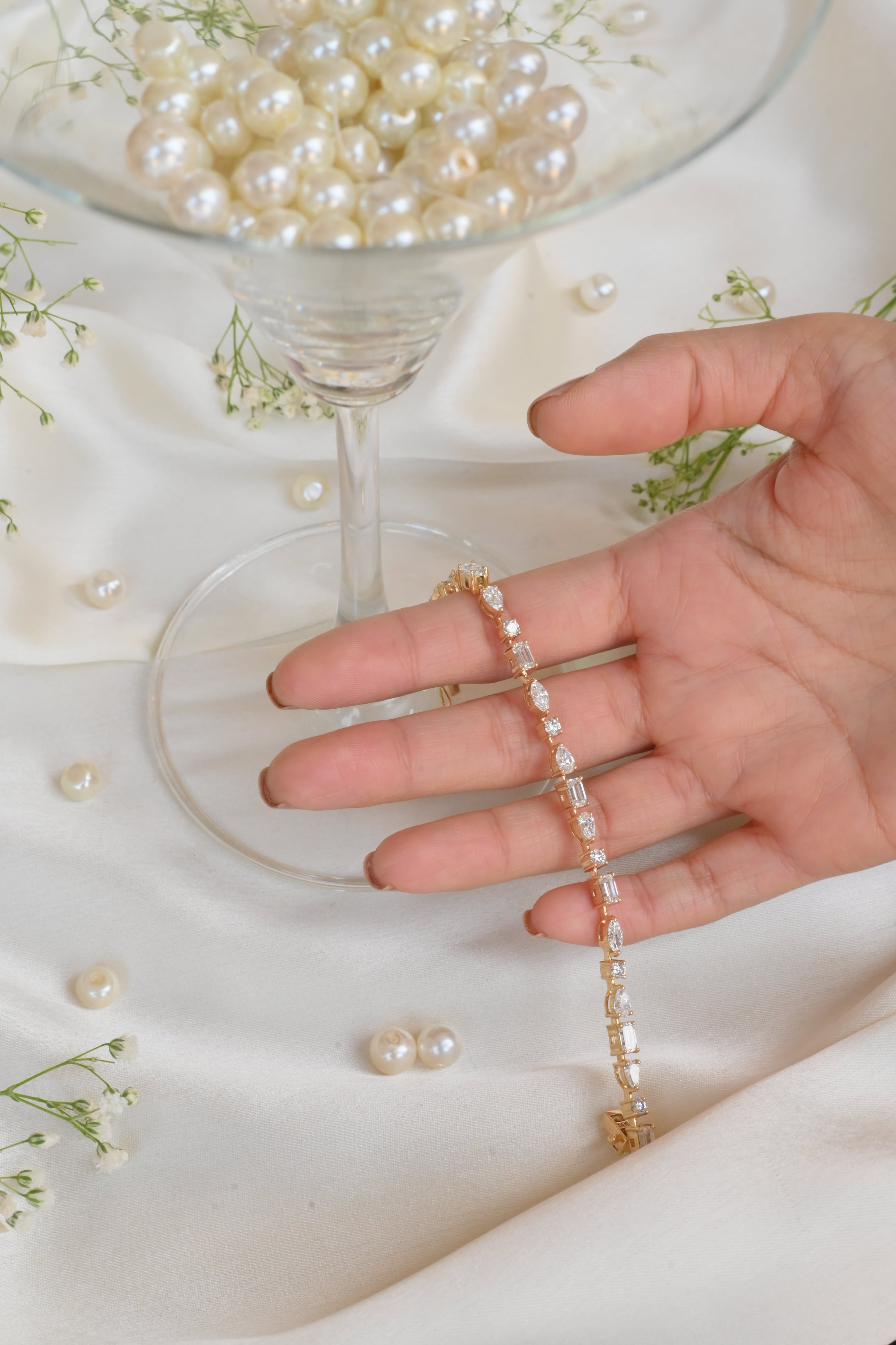 Dazzling Multishape Diamond Bracelet