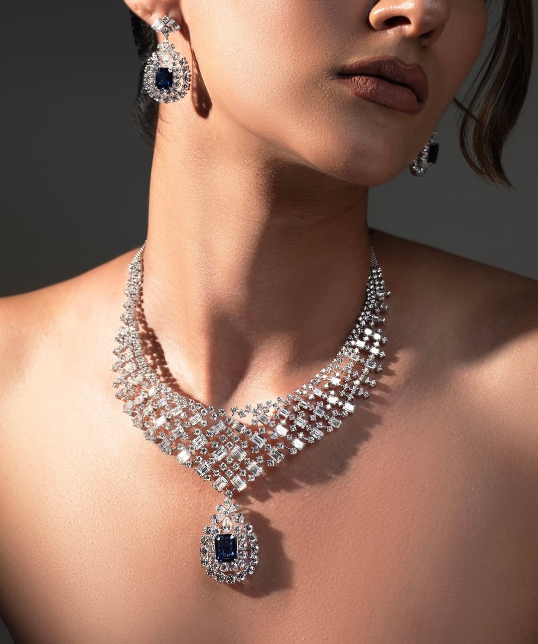 Midnight Majesty – Sapphire & Lab-Grown Diamond Royal Set