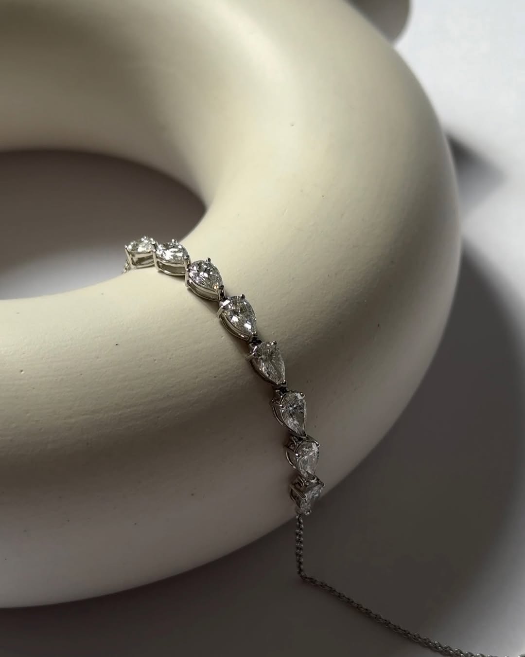 Modern & Chic: Pear Diamond Bracelet