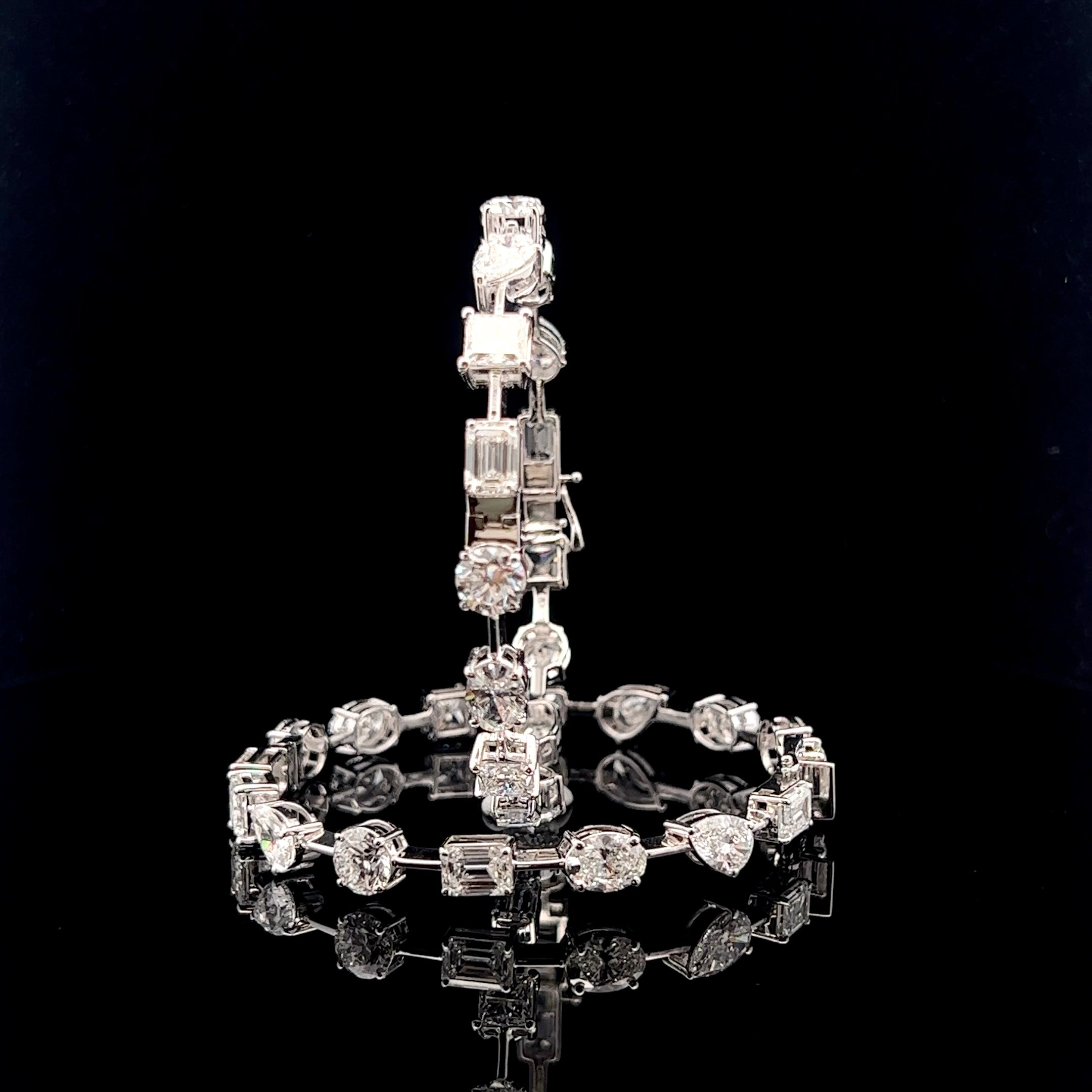 Exquisite Multishape Bangle Pair