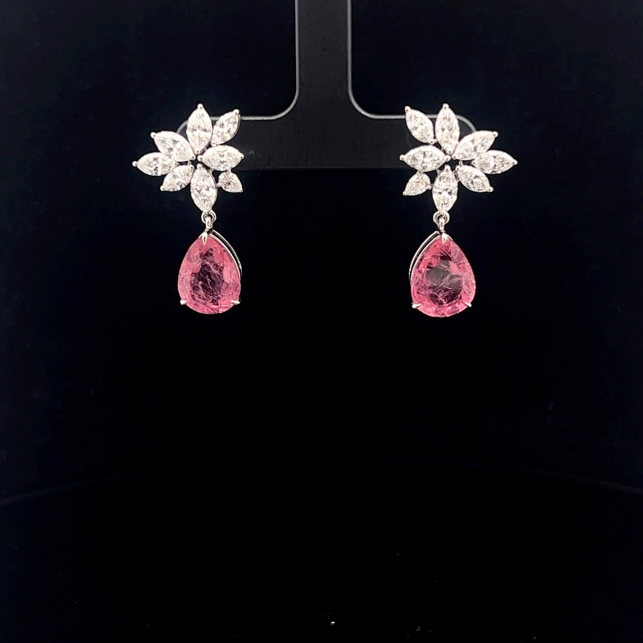 Blush Bloom Drop Earrings: Delicate Pink Elegance