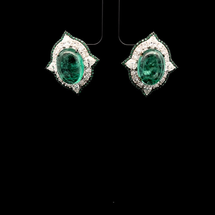 Elegant Emerald and Diamond Earrings