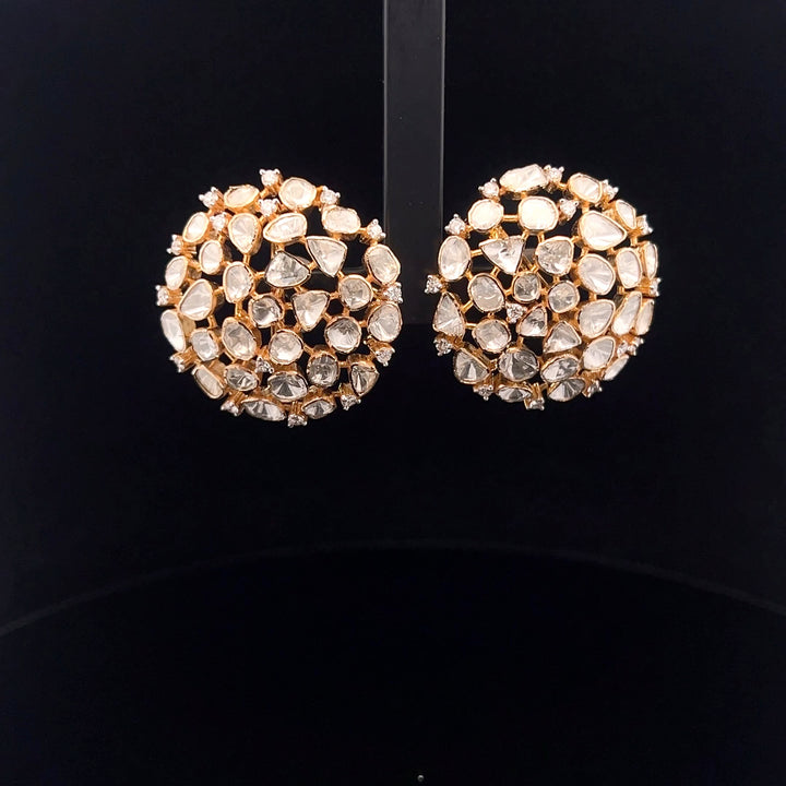 Exquisite Multi shape Lab diamond Polki Studs